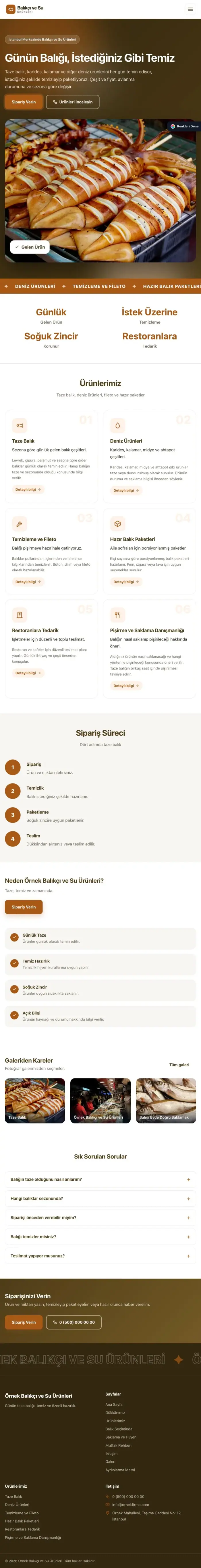 Hareketli Kahve Turuncu – Balıkçı ve Su Ürünleri Web Sitesi tablet görünümü