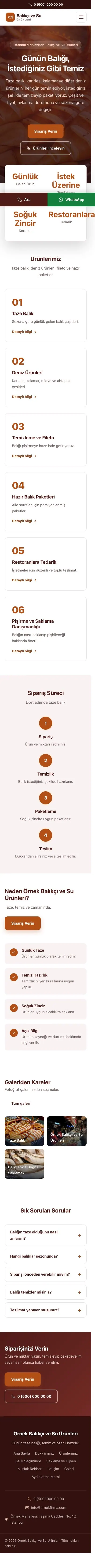 Merkez Bordo Turuncu – Balıkçı ve Su Ürünleri Web Sitesi mobil görünümü