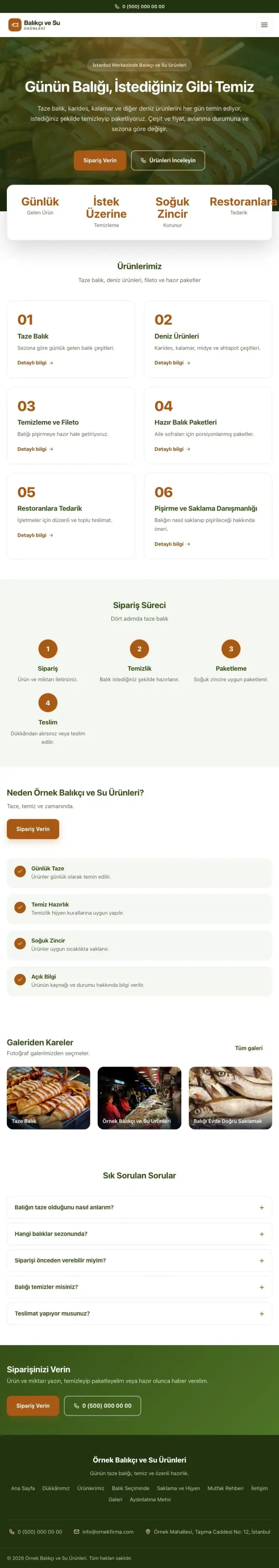 Merkez Yeşil Turuncu – Balıkçı ve Su Ürünleri Web Sitesi tablet görünümü