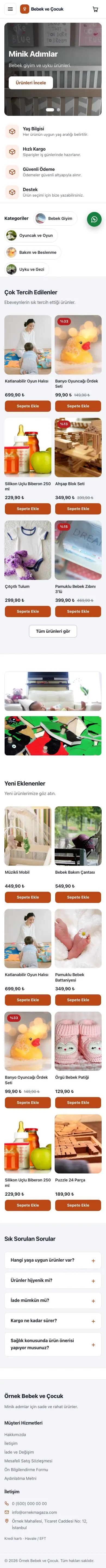 Yan Menü Mavi Turuncu – Bebek ve Çocuk E-ticaret Sitesi mobil görünümü