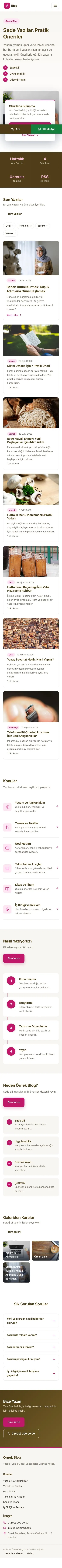 Bölünmüş Kahve Pembe – Blog Sitesi Web Sitesi mobil görünümü