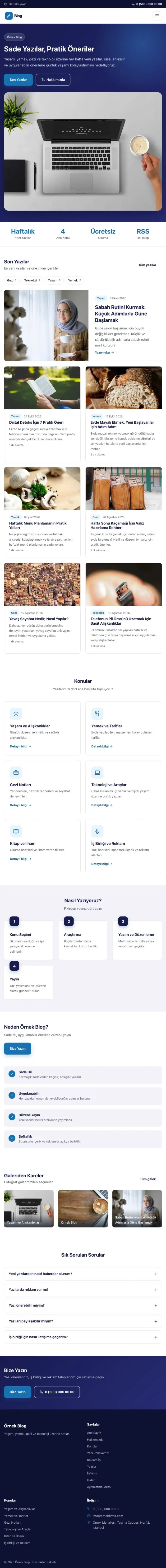Klasik Lacivert Mavi – Blog Sitesi Web Sitesi tablet görünümü