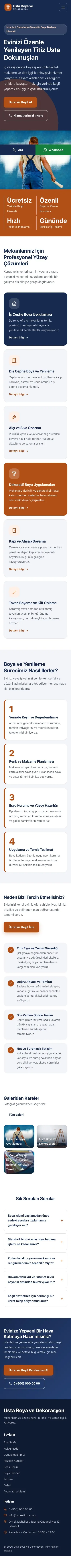Blok Mavi Turuncu – Boya ve Badana Web Sitesi mobil görünümü