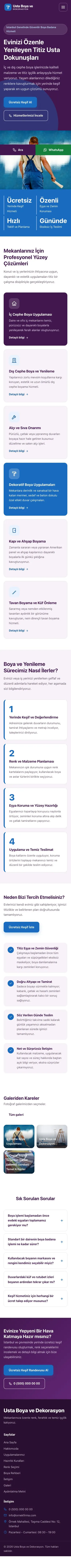 Blok Mor Mavi – Boya ve Badana Web Sitesi mobil görünümü