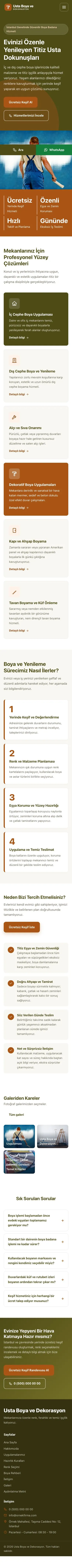Blok Zeytin Turuncu – Boya ve Badana Web Sitesi mobil görünümü