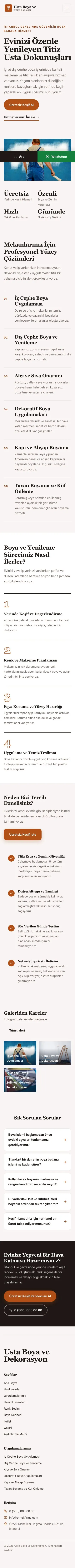 Editoryal Kahve Turuncu – Boya ve Badana Web Sitesi mobil görünümü