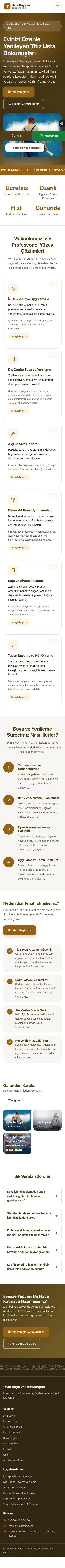 Hareketli Kahve Turuncu – Boya ve Badana Web Sitesi mobil görünümü