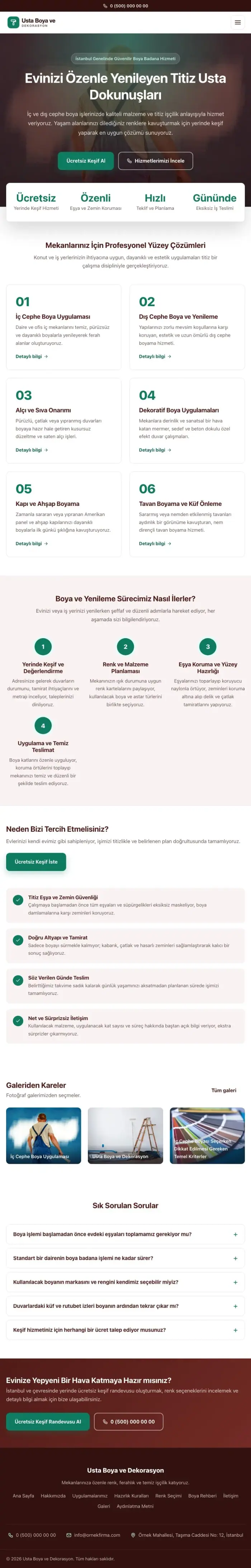 Merkez Bordo Turkuaz – Boya ve Badana Web Sitesi tablet görünümü