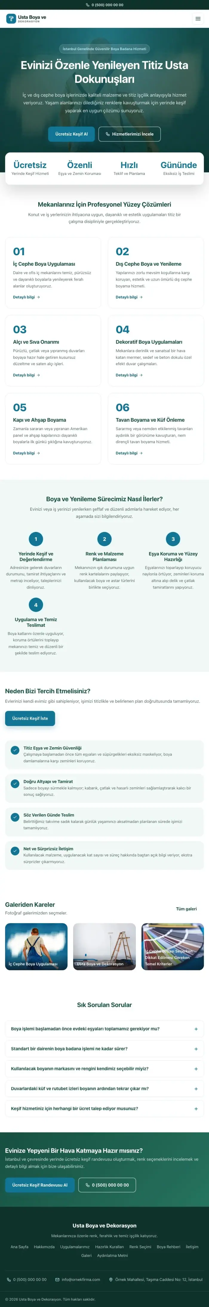 Merkez Petrol Turkuaz – Boya ve Badana Web Sitesi tablet görünümü