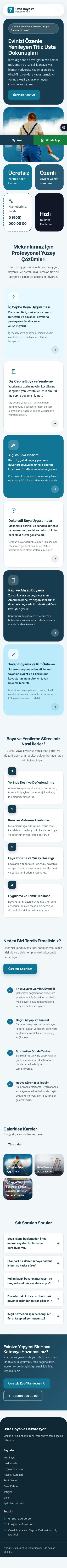 Mozaik Mavi Turkuaz – Boya ve Badana Web Sitesi mobil görünümü