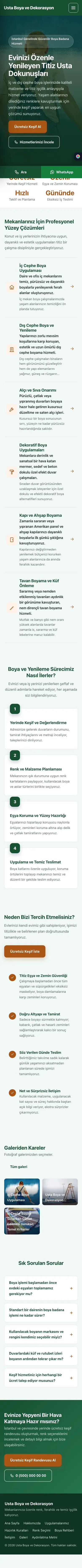 Sol Menü Yeşil Turuncu – Boya ve Badana Web Sitesi mobil görünümü