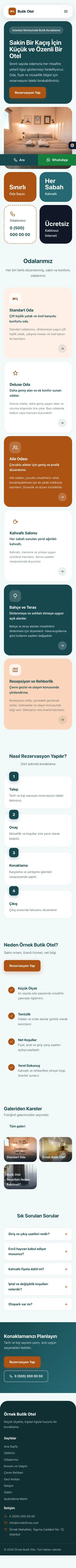 Mozaik Petrol Turuncu – Butik Otel Web Sitesi mobil görünümü