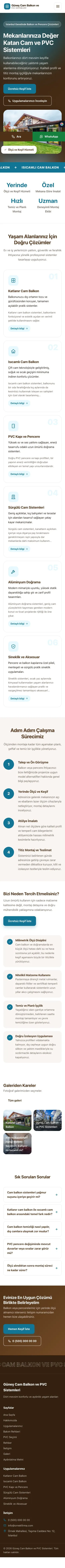 Hareketli Kahve Turkuaz – Cam Balkon ve PVC Web Sitesi mobil görünümü