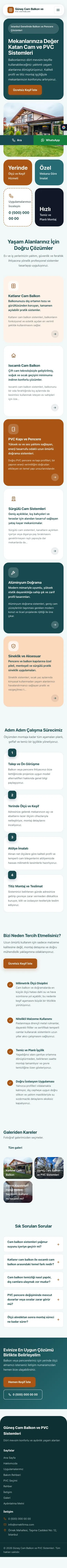 Mozaik Petrol Turuncu – Cam Balkon ve PVC Web Sitesi mobil görünümü