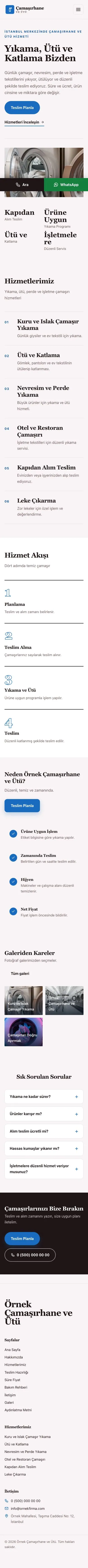 Dergi Editoryal Bordo Mavi – Çamaşırhane ve Ütü Web Sitesi mobil görünümü