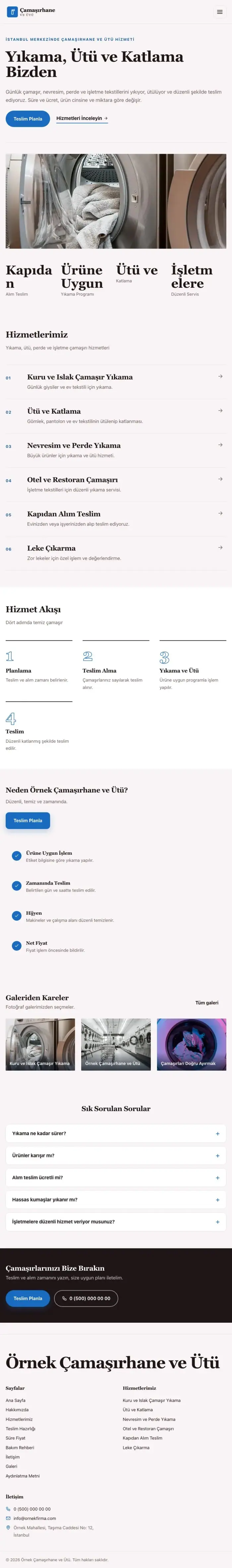 Dergi Editoryal Bordo Mavi – Çamaşırhane ve Ütü Web Sitesi tablet görünümü