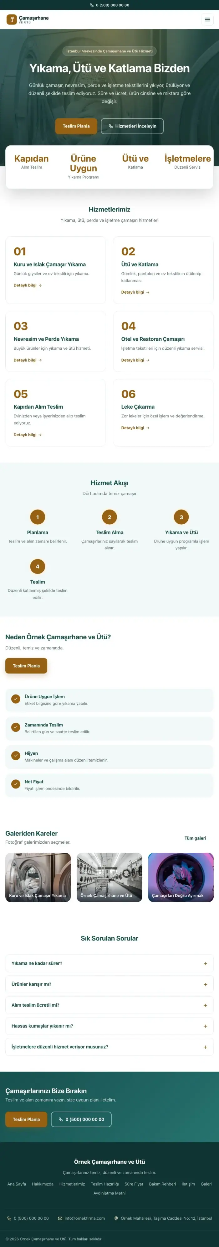 Merkez Petrol Turuncu – Çamaşırhane ve Ütü Web Sitesi tablet görünümü