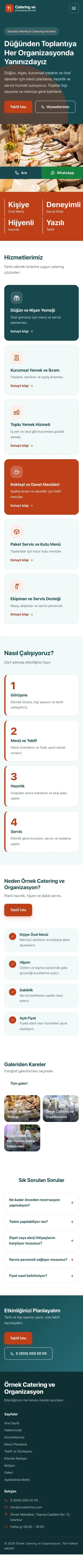 Blok Petrol Turuncu – Catering Web Sitesi mobil görünümü