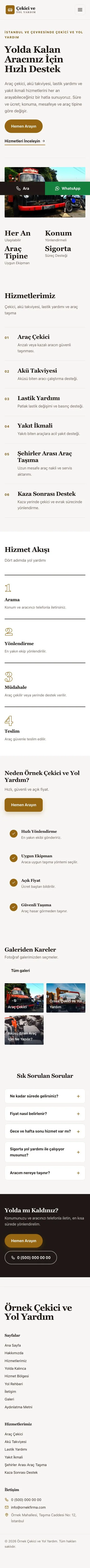 Dergi Editoryal Kahve Turuncu – Çekici ve Yol Yardım Web Sitesi mobil görünümü