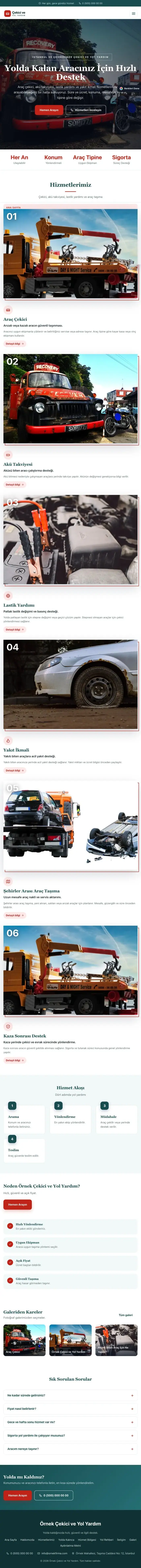 Zigzag Petrol Kırmızı – Çekici ve Yol Yardım Web Sitesi tablet görünümü