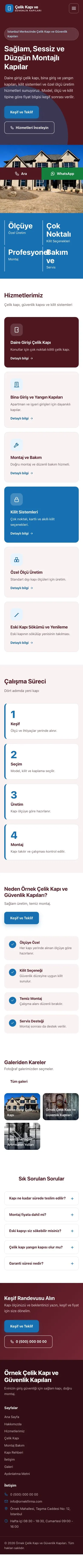 Blok Bordo Mavi – Çelik Kapı ve Güvenlik Kapıları Web Sitesi mobil görünümü