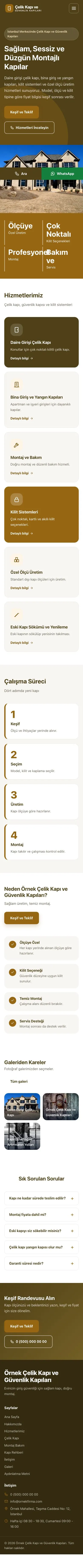 Blok Kahve Turuncu – Çelik Kapı ve Güvenlik Kapıları Web Sitesi mobil görünümü