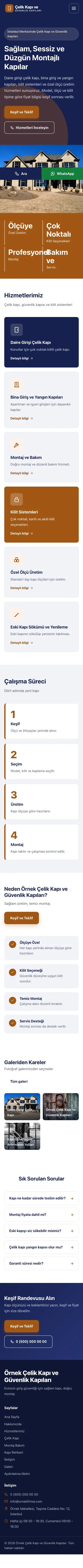 Blok Lacivert Turuncu – Çelik Kapı ve Güvenlik Kapıları Web Sitesi mobil görünümü