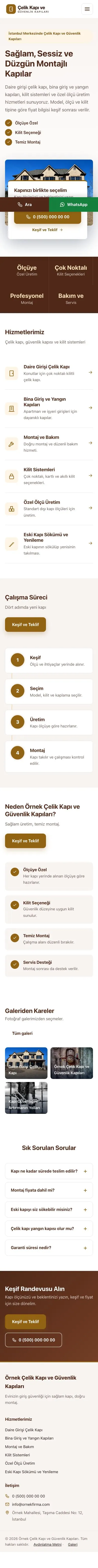 Bölünmüş Kahve Turuncu – Çelik Kapı ve Güvenlik Kapıları Web Sitesi mobil görünümü