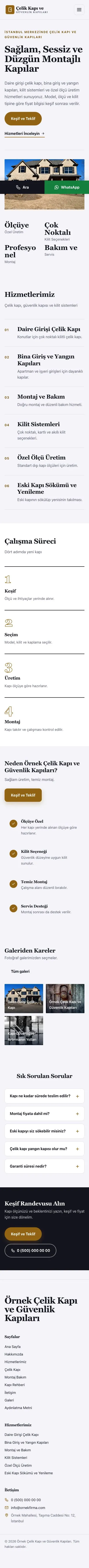 Dergi Editoryal Lacivert Turuncu – Çelik Kapı ve Güvenlik Kapıları Web Sitesi mobil görünümü