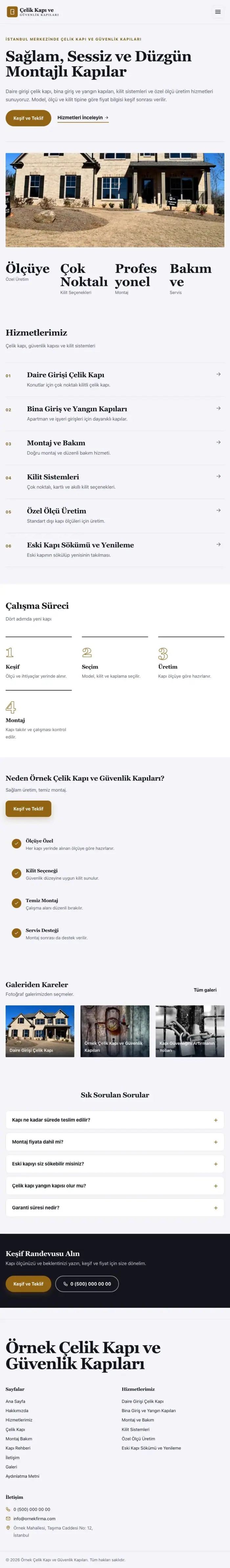 Dergi Editoryal Lacivert Turuncu – Çelik Kapı ve Güvenlik Kapıları Web Sitesi tablet görünümü