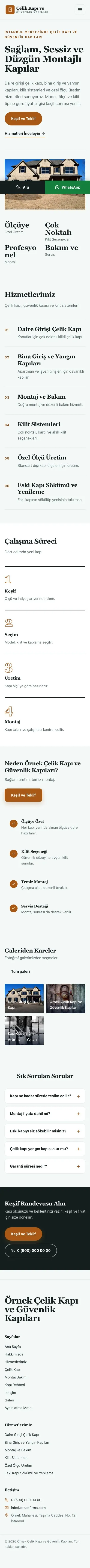 Dergi Editoryal Petrol Turuncu – Çelik Kapı ve Güvenlik Kapıları Web Sitesi mobil görünümü
