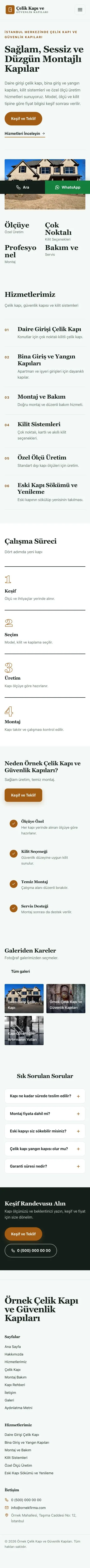 Dergi Editoryal Yeşil Turuncu – Çelik Kapı ve Güvenlik Kapıları Web Sitesi mobil görünümü
