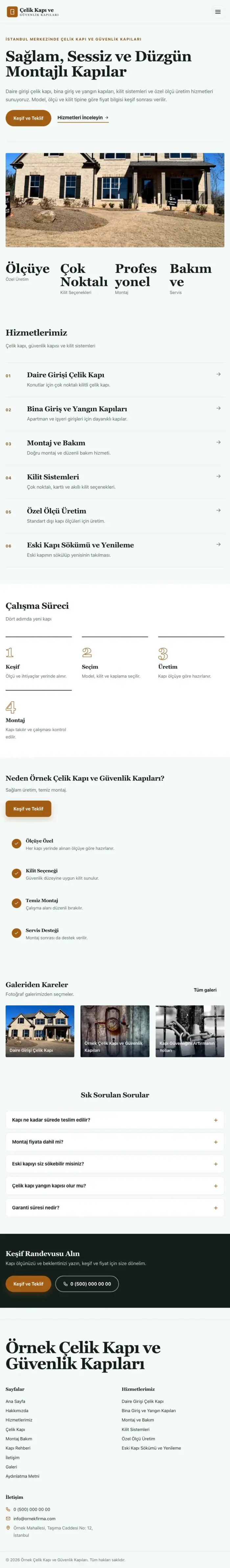 Dergi Editoryal Yeşil Turuncu – Çelik Kapı ve Güvenlik Kapıları Web Sitesi tablet görünümü
