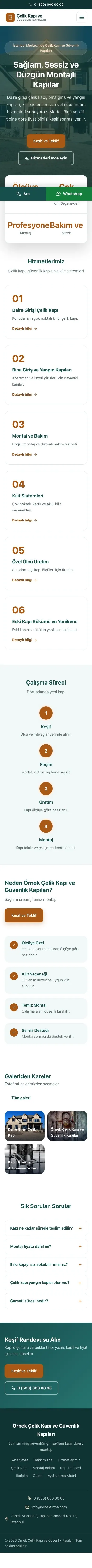 Merkez Petrol Turuncu – Çelik Kapı ve Güvenlik Kapıları Web Sitesi mobil görünümü