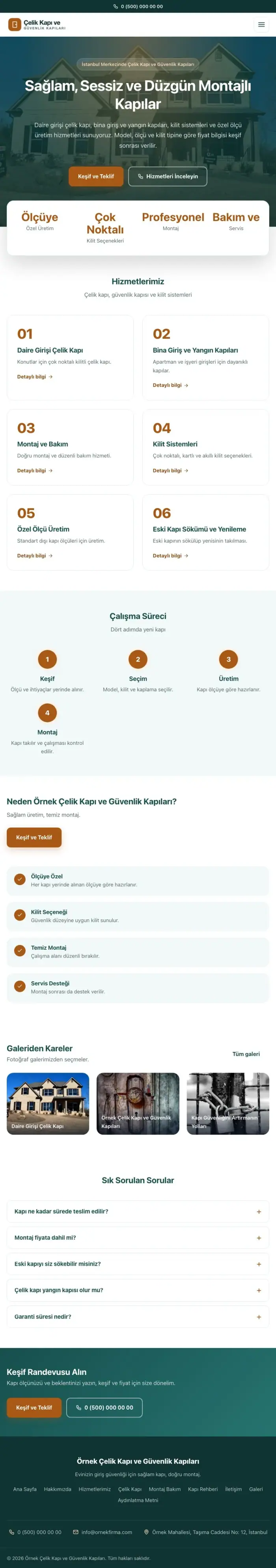 Merkez Petrol Turuncu – Çelik Kapı ve Güvenlik Kapıları Web Sitesi tablet görünümü