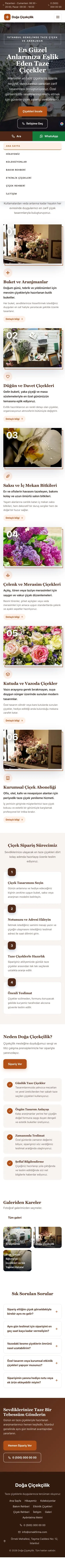 Zigzag Kahve Turuncu – Çiçekçi Web Sitesi mobil görünümü