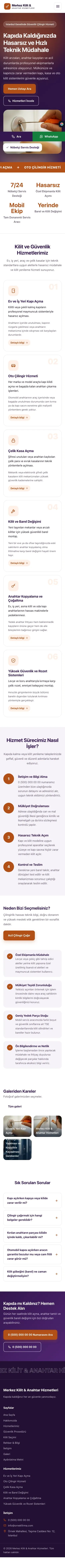 Hareketli Mor Turuncu – Çilingir Web Sitesi mobil görünümü