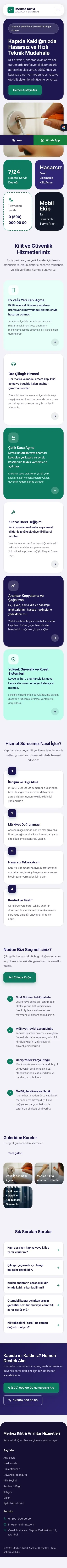 Mozaik Lacivert Turkuaz – Çilingir Web Sitesi mobil görünümü