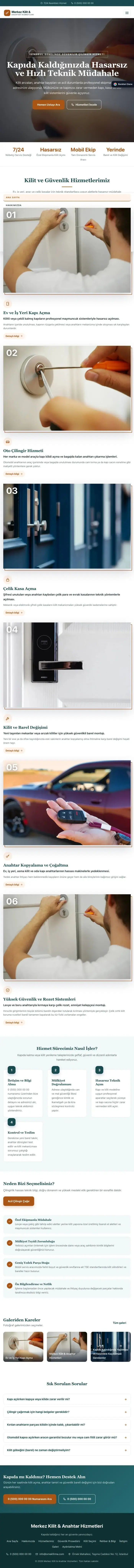 Zigzag Petrol Turuncu – Çilingir Web Sitesi tablet görünümü