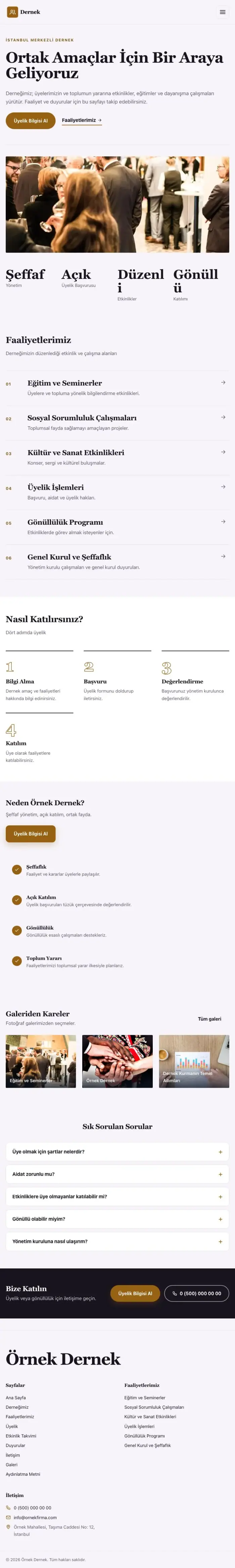 Editoryal Mor Turuncu – Dernek Web Sitesi tablet görünümü