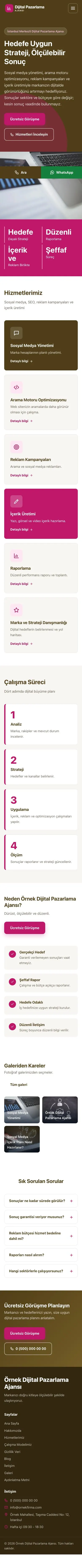 Blok Kahve Pembe – Dijital Pazarlama Ajansı Web Sitesi mobil görünümü