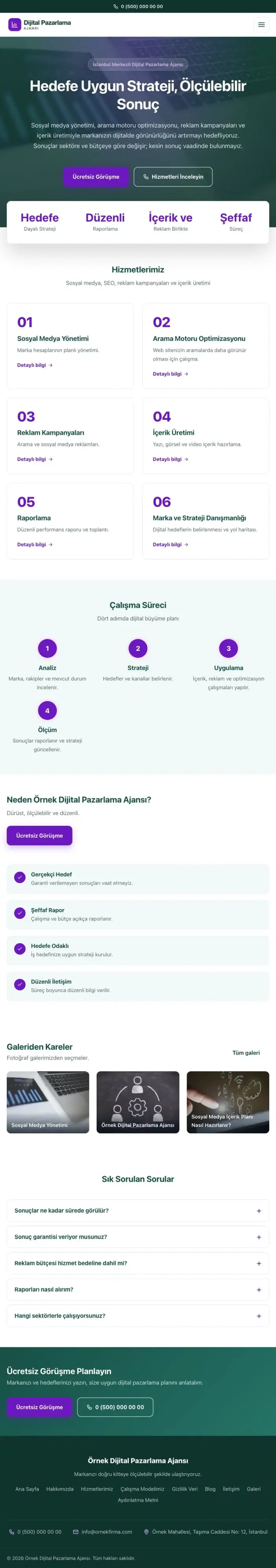 Merkez Petrol Mor – Dijital Pazarlama Ajansı Web Sitesi tablet görünümü