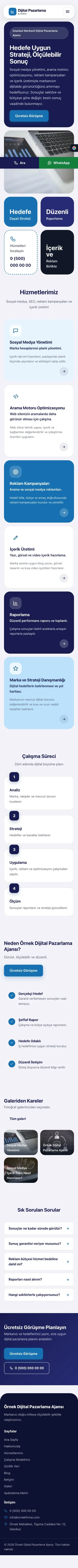 Mozaik Lacivert Mavi – Dijital Pazarlama Ajansı Web Sitesi mobil görünümü