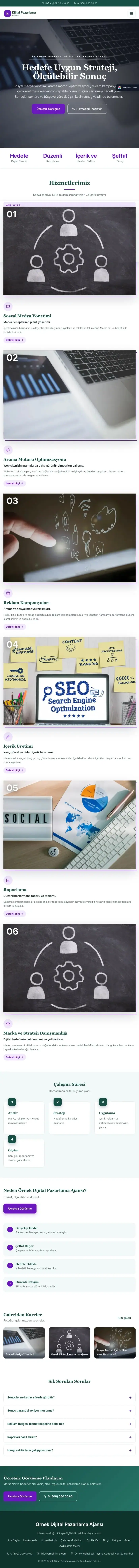Zigzag Petrol Mor – Dijital Pazarlama Ajansı Web Sitesi tablet görünümü