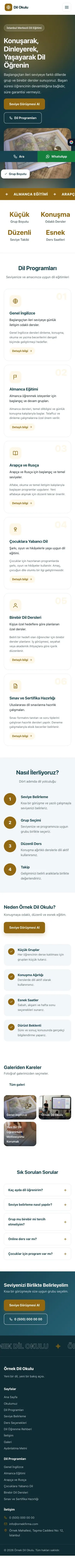 Hareketli Petrol Amber – Dil Okulu Web Sitesi mobil görünümü