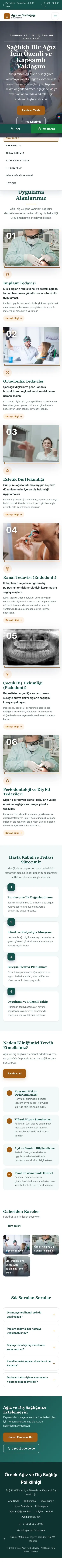 Zigzag Petrol Turuncu – Diş Hekimi Web Sitesi mobil görünümü