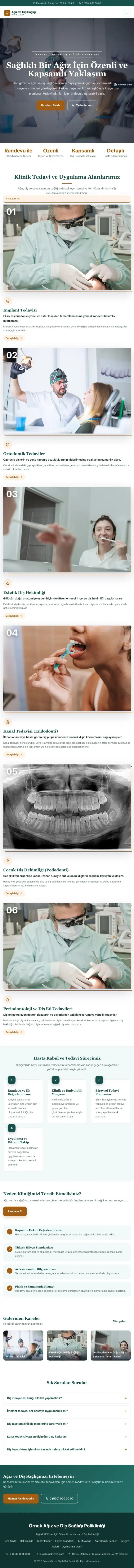 Zigzag Petrol Turuncu – Diş Hekimi Web Sitesi tablet görünümü