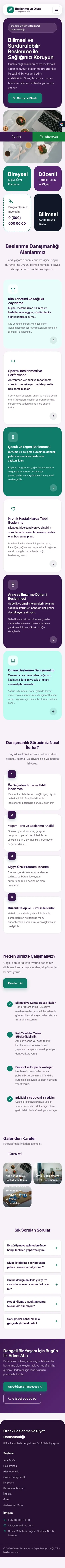Mozaik Mor Turkuaz – Diyetisyen Web Sitesi mobil görünümü