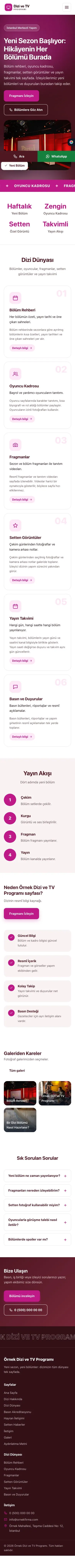 Hareketli Bordo Pembe – Dizi ve TV Programı Web Sitesi mobil görünümü