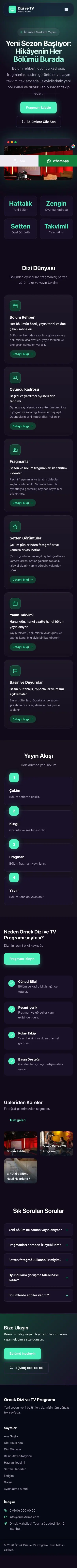 Koyu Modern Mor Turkuaz – Dizi ve TV Programı Web Sitesi mobil görünümü